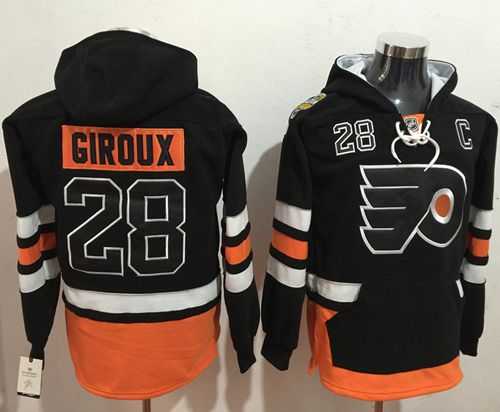 Philadelphia Flyers #28 Claude Giroux Black Name & Number Pullover NHL Hoodie