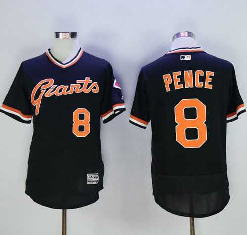 San Francisco Giants #8 Hunter Pence Black Flexbase Authentic Collection Cooperstown Stitched Baseball Jersey