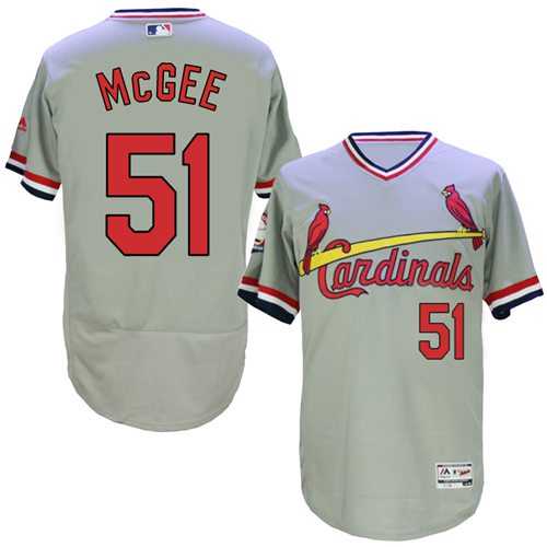 St.Louis Cardinals #51 Willie McGee Grey Flexbase Authentic Collection Cooperstown Stitched Baseball Jersey