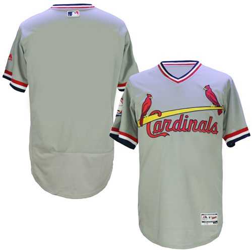 St.Louis Cardinals Blank Grey Flexbase Authentic Collection Cooperstown Stitched Baseball Jersey