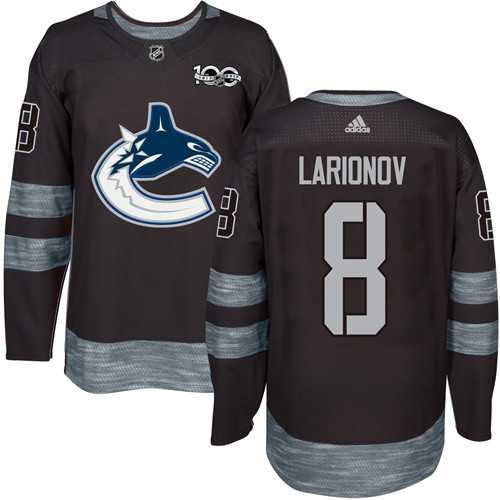 Vancouver Canucks #8 Igor Larionov Black 1917-2017 100th Anniversary Stitched NHL Jersey
