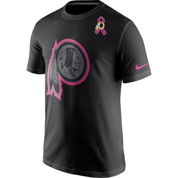 Washington Redskins Nike Breast Cancer Awareness Team Travel Performance T-Shirt Black