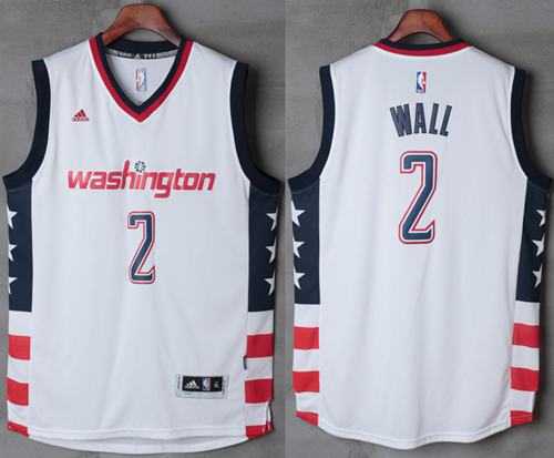 Washington Wizards #2 John Wall New White Home Stitched NBA Jersey