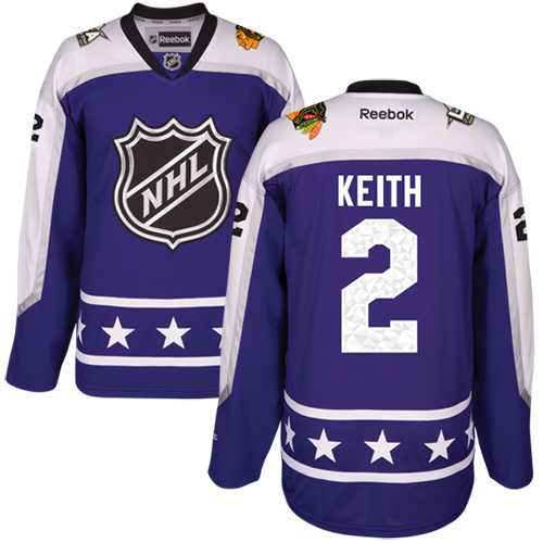 Women's Chicago Blackhawks #2 Duncan Keith Purple 2017 All-Star Central Division Stitched NHL Jersey