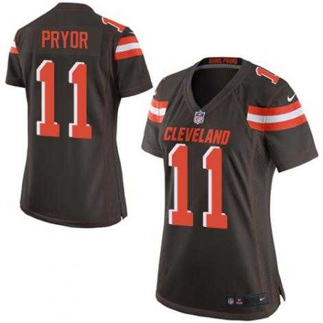 Women's Cleveland Browns #11 Terrelle Pryor Brown Team Color Stitched NFL Nike Game Jersey