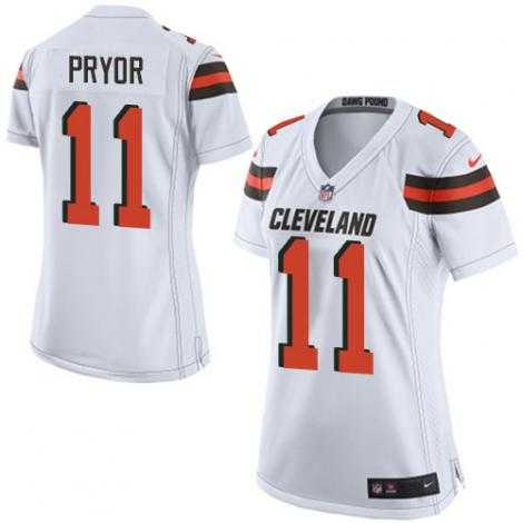 Women's Cleveland Browns #11 Terrelle Pryor White Road Stitched NFL Nike Limited Jersey
