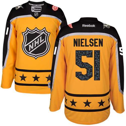 Women's Detroit Red Wings #51 Frans Nielsen Yellow 2017 All-Star Atlantic Division Stitched NHL Jersey