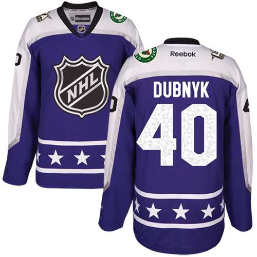 Women's Minnesota Wild #40 Devan Dubnyk Purple 2017 All-Star Central Division Stitched NHL Jersey