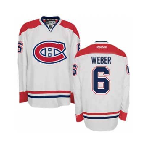 Women's Montreal Canadiens #6 Shea Weber White Away NHL Jersey
