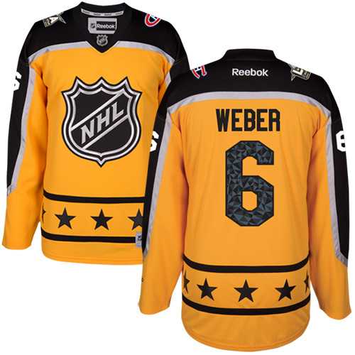 Women's Montreal Canadiens #6 Shea Weber Yellow 2017 All-Star Atlantic Division Stitched NHL Jersey