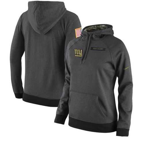 Women's New York Giants Anthracite Salute to Service Player Performance Hoodie