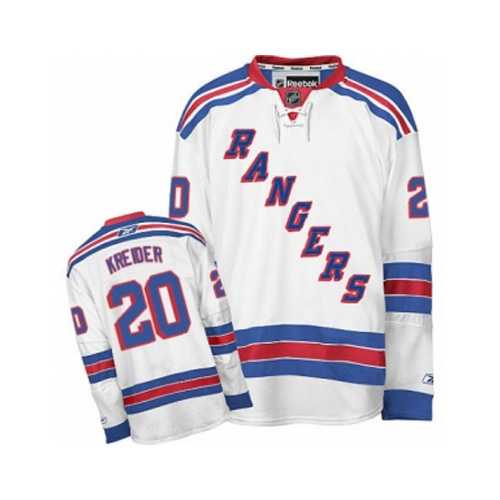 Women's New York Rangers #20 Chris Kreider White Away NHL Jersey