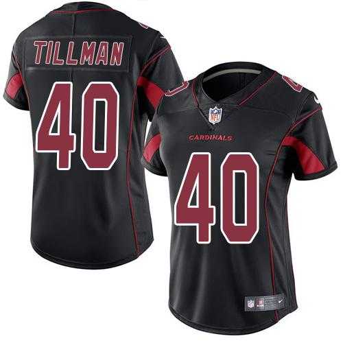 Women's Nike Arizona Cardinals #40 Pat Tillman Black Stitched NFL Limited Rush Jersey