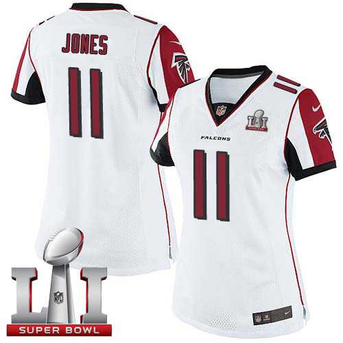Women's Nike Atlanta Falcons #11 Julio Jones White Super Bowl LI 51 Stitched NFL Limited Jersey