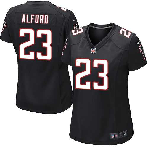 Women's Nike Atlanta Falcons #23 Robert Alford Black Alternate Stitched NFL Elite Jersey