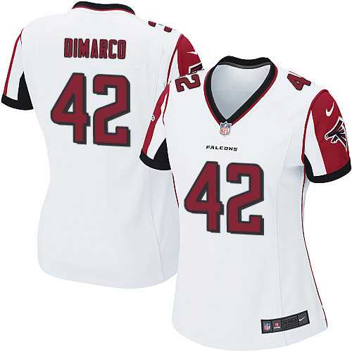 Women's Nike Atlanta Falcons #42 Patrick DiMarco White Stitched NFL Elite Jersey