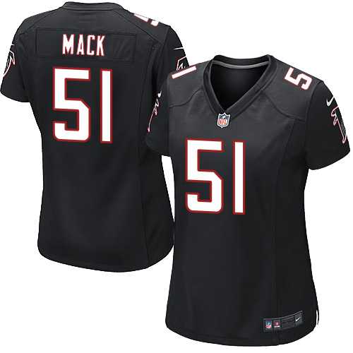 Women's Nike Atlanta Falcons #51 Alex Mack Black Alternate Stitched NFL Elite Jersey