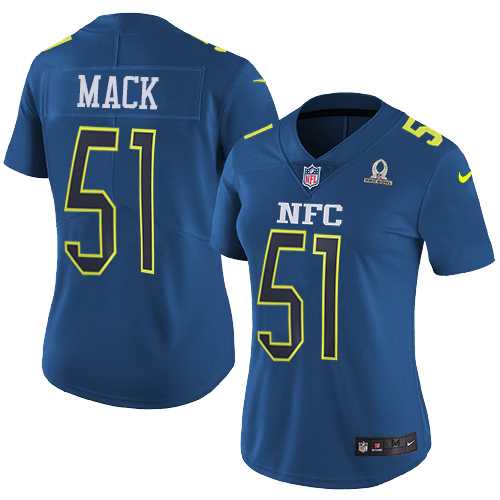 Women's Nike Atlanta Falcons #51 Alex Mack Navy Stitched NFL Limited NFC 2017 Pro Bowl Jersey