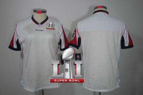 Women's Nike Atlanta Falcons Blank White Super Bowl LI 51 Stitched NFL Limited Jersey