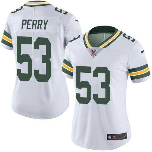 Women's Nike Green Bay Packers #53 Nick Perry White Stitched NFL Limited Rush Jersey