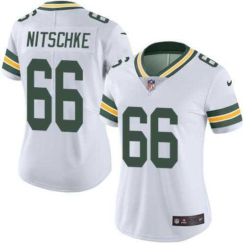 Women's Nike Green Bay Packers #66 Ray Nitschke White Stitched NFL Limited Rush Jersey