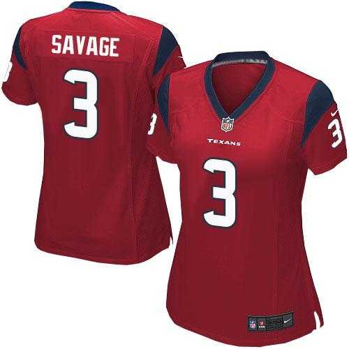Women's Nike Houston Texans #3 Tom Savage Red Alternate Stitched NFL Elite Jersey
