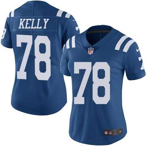 Women's Nike Indianapolis Colts #78 Ryan Kelly Royal Blue Stitched NFL Limited Rush Jersey