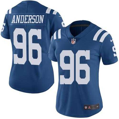 Women's Nike Indianapolis Colts #96 Henry Anderson Royal Blue Stitched NFL Limited Rush Jersey