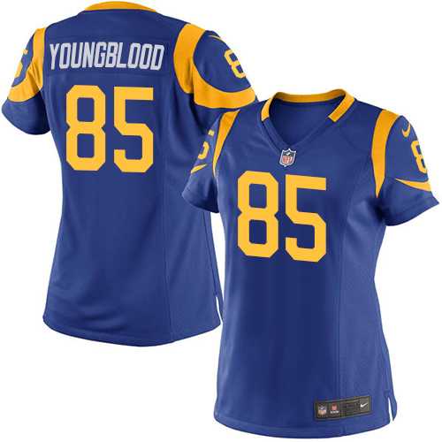 Women's Nike Los Angeles Rams #85 Jack Youngblood Limited Royal Blue Alternate NFL Jersey