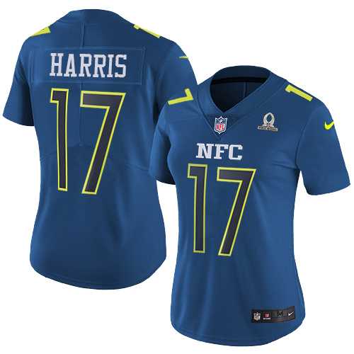 Women's Nike New York Giants #17 Dwayne Harris Navy Stitched NFL Limited NFC 2017 Pro Bowl Jersey