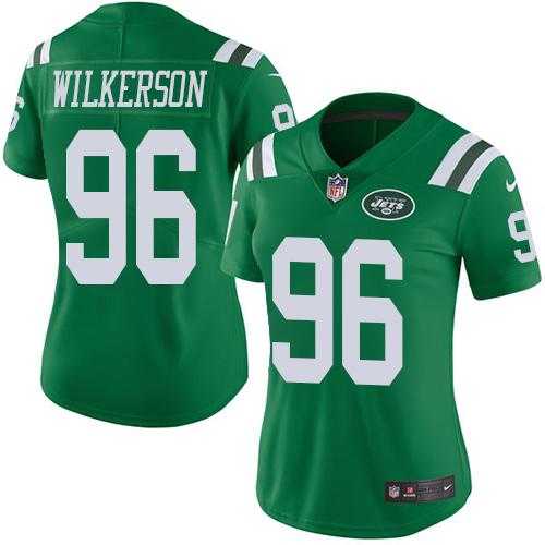 Women's Nike New York Jets #96 Muhammad Wilkerson Green Stitched NFL Limited Rush Jersey