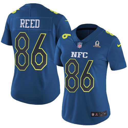 Women's Nike Washington Redskins #86 Jordan Reed Navy Stitched NFL Limited NFC 2017 Pro Bowl Jersey