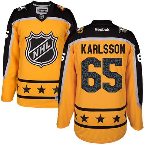 Women's Ottawa Senators #65 Erik Karlsson Yellow 2017 All-Star Atlantic Division Stitched NHL Jersey