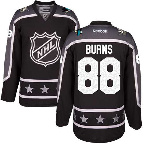 Women's San Jose Sharks #88 Brent Burns Black 2017 All-Star Pacific Division Stitched NHL Jersey