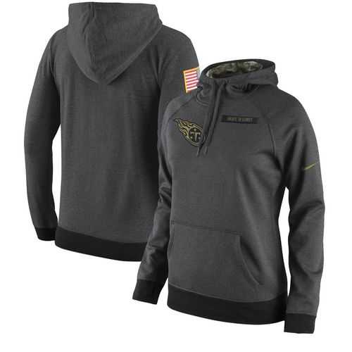 Women's Tennessee Titans Anthracite Salute to Service Player Performance Hoodie
