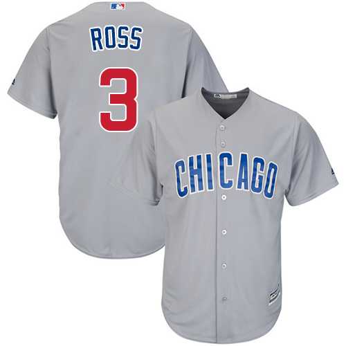 Youth Chicago Cubs #3 David Ross Grey Cool Base Stitched MLB Jersey