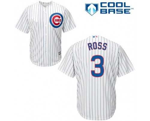 Youth Chicago Cubs #3 David Ross White Cool Base Stitched MLB Jersey