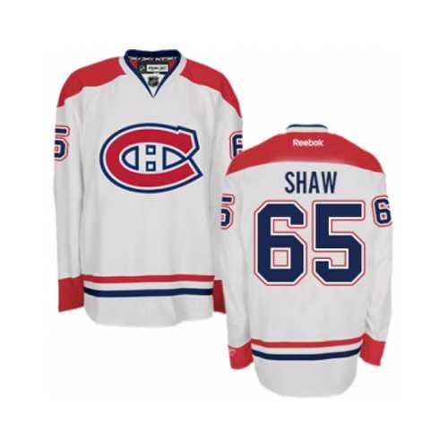 Youth Montreal Canadiens #65 Andrew Shaw White Away NHL Jersey