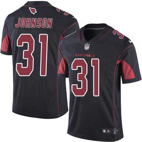 Youth Nike Arizona Cardinals #31 David Johnson Black Stitched NFL Limited Rush Jersey