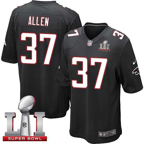 Youth Nike Atlanta Falcons #37 Ricardo Allen Black Alternate Super Bowl LI 51 Stitched NFL Elite Jersey