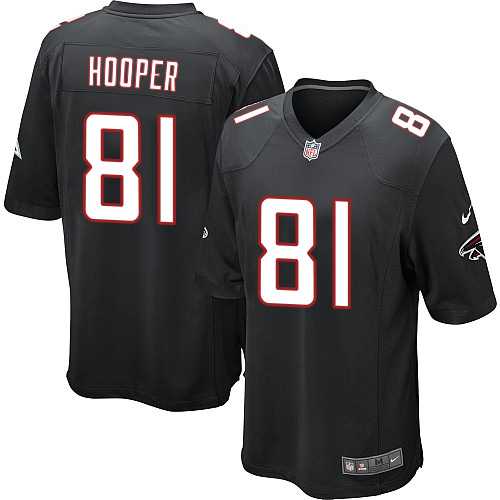Youth Nike Atlanta Falcons #81 Austin Hooper Black Alternate Stitched NFL Elite Jersey