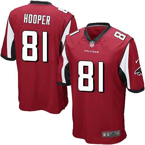Youth Nike Atlanta Falcons #81 Austin Hooper Red Team Color Stitched NFL Elite Jersey