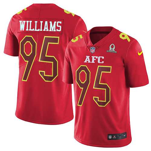 Youth Nike Buffalo Bills #95 Kyle Williams Red Stitched NFL Limited AFC 2017 Pro Bowl Jersey