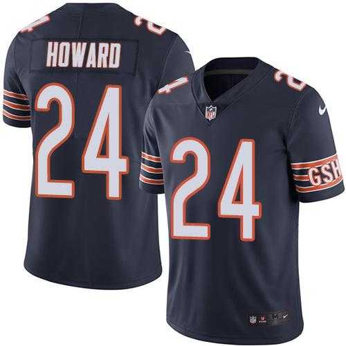 Youth Nike Chicago Bears #24 Jordan Howard Navy Blue Stitched NFL Limited Rush Jersey