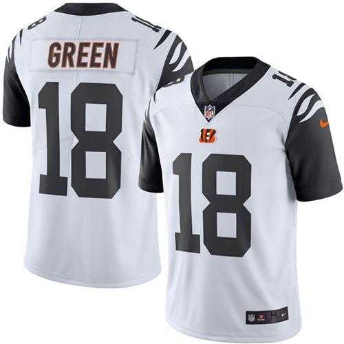 Youth Nike Cincinnati Bengals #18 A.J. Green White Stitched NFL Limited Rush Jersey