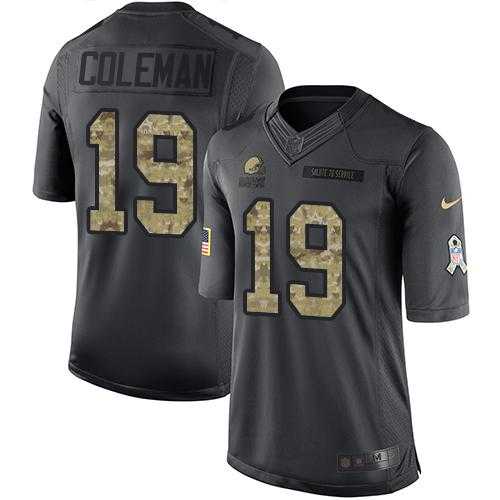 Youth Nike Cleveland Browns #19 Corey Coleman Anthracite Stitched NFL Limited 2016 Salute to Service Jersey