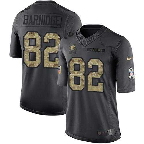 Youth Nike Cleveland Browns #82 Gary Barnidge Anthracite Stitched NFL Limited 2016 Salute to Service Jersey