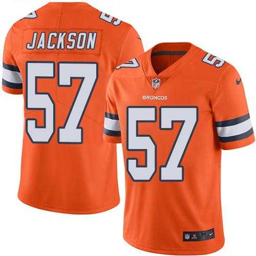Youth Nike Denver Broncos #57 Tom Jackson Orange Stitched NFL Limited Rush Jersey