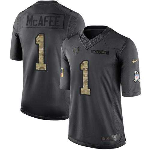 Youth Nike Indianapolis Colts #1 Pat McAfee Anthracite Stitched NFL Limited 2016 Salute to Service Jersey