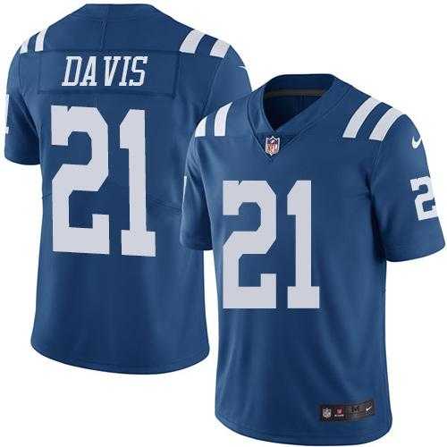Youth Nike Indianapolis Colts #21 Vontae Davis Royal Blue Stitched NFL Limited Rush Jersey